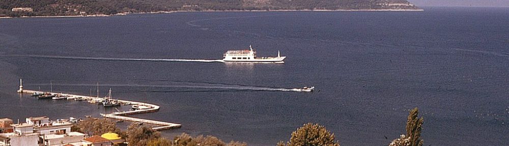 A ferry leaves from Kavala.