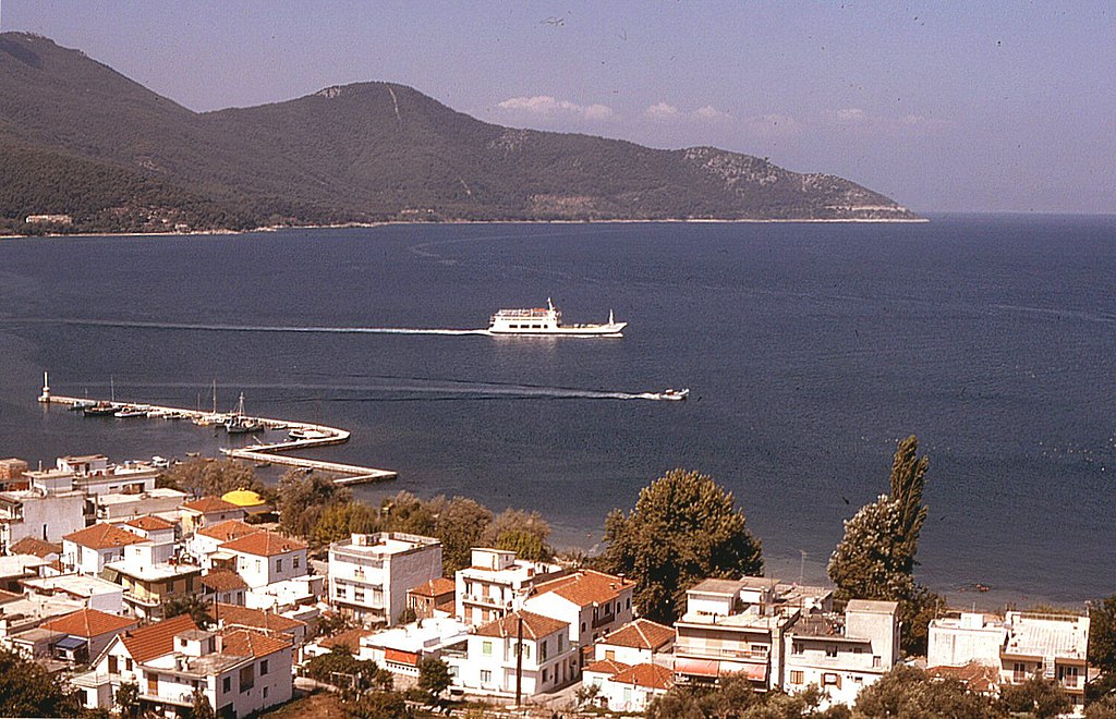 A ferry leaves from Kavala.